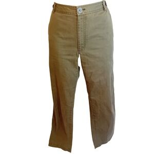 Women's Club Monaco High Rise Utility Chino Trouser Pants Straight Leg Olive 8